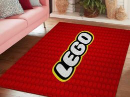 LEGO Red Brick Zone with Logo Area Rug